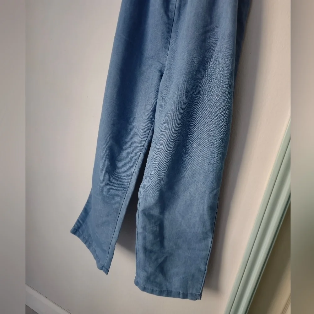 NAUTICA Girls Romper DENIM RUFFLES PANTS SZ 12/14